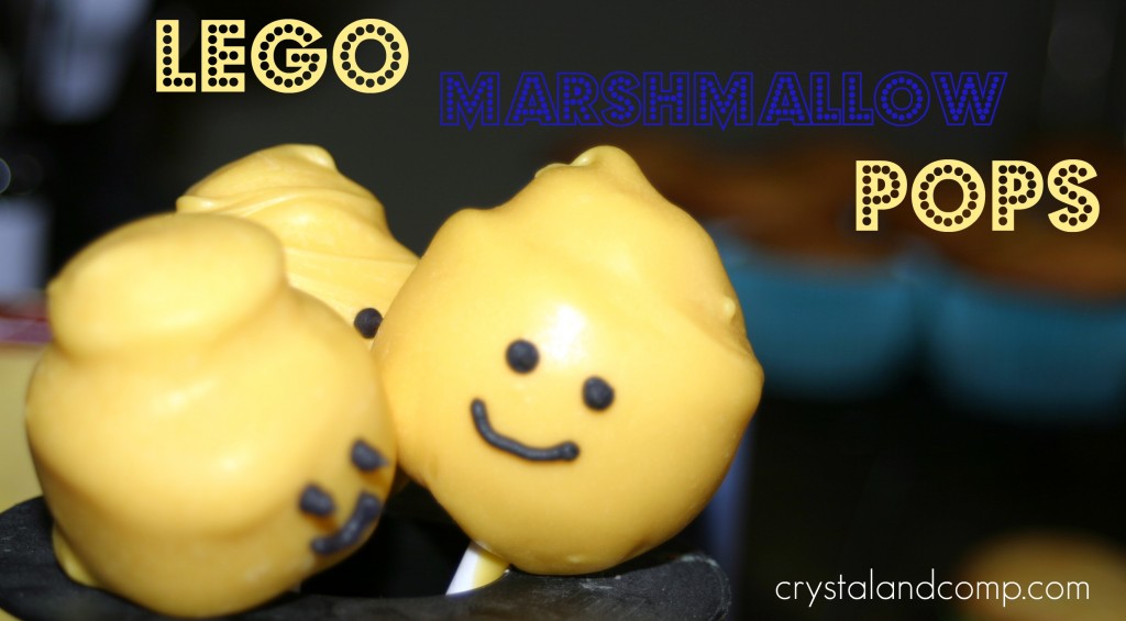 lego marshmallow pop party favors