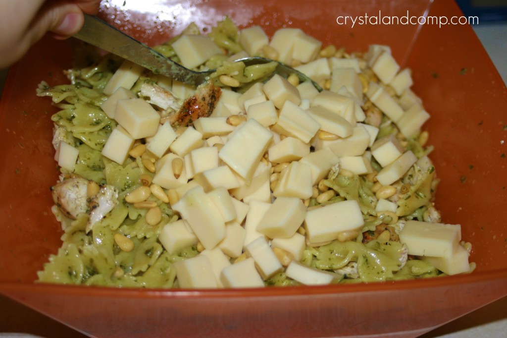 add cheese and pinenuts