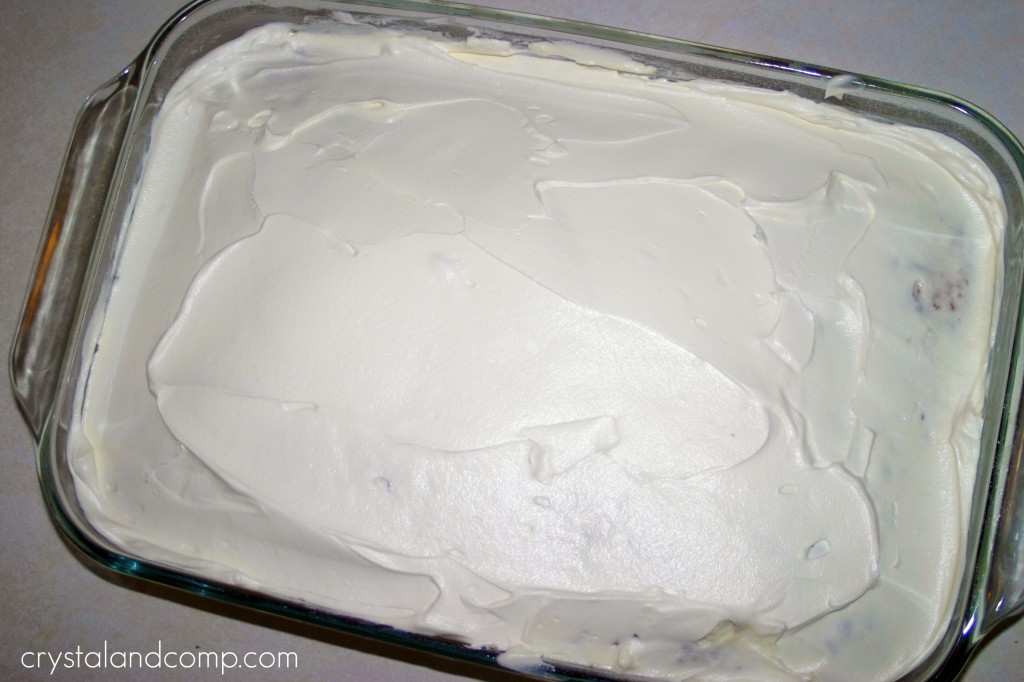 cake covered in whipped cream
