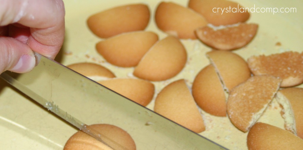cut nilla wafers in half