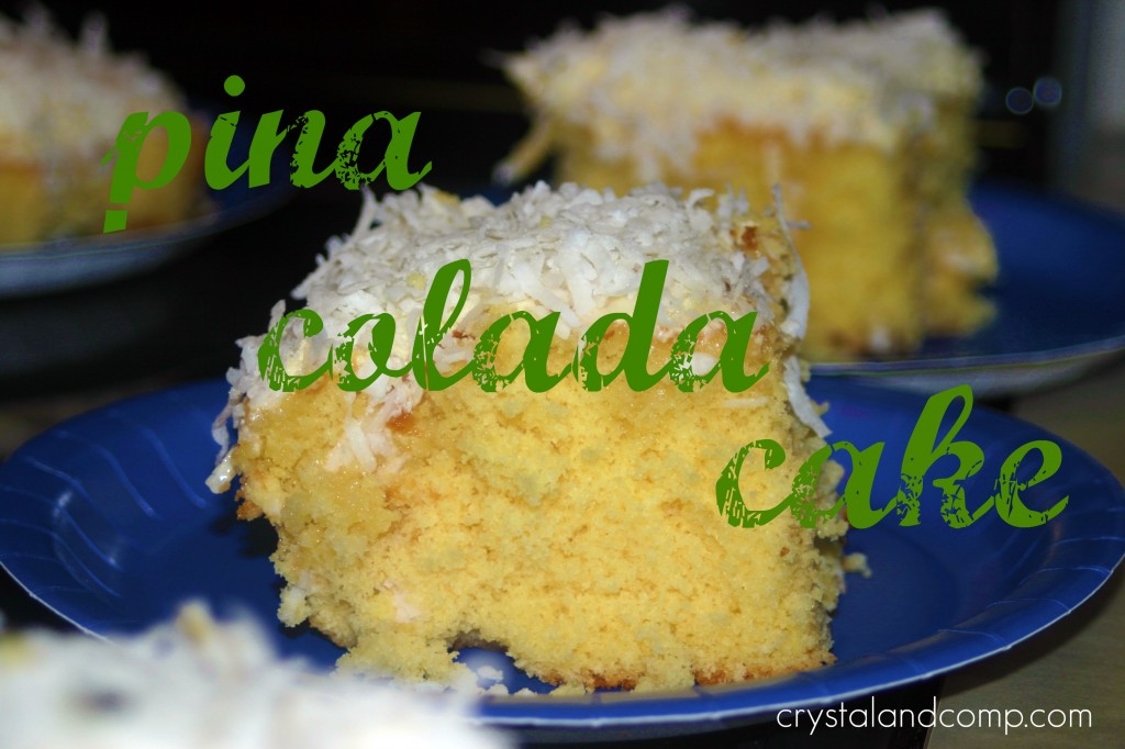 pina colada cake slice