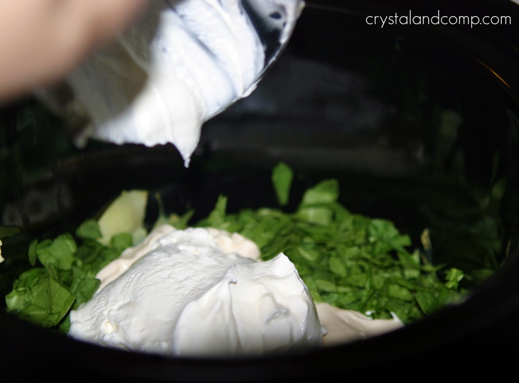 add the sour cream