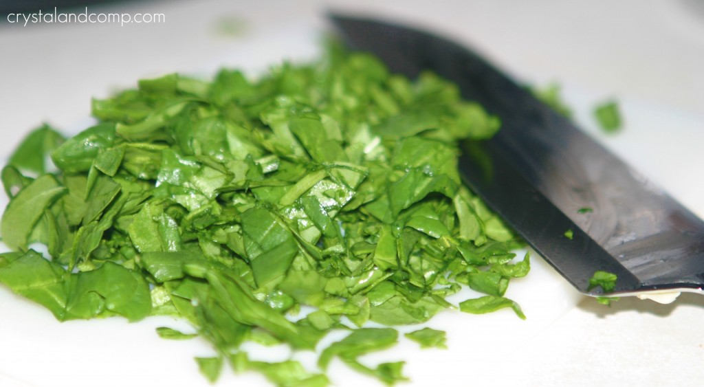 chop the spinach