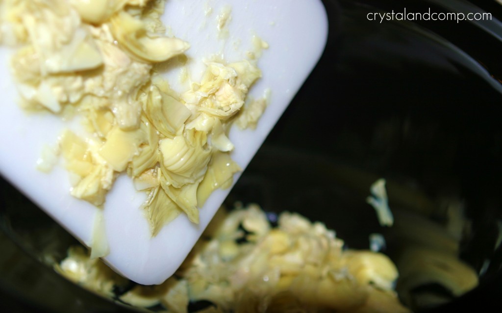 place artichoke in the crockpot