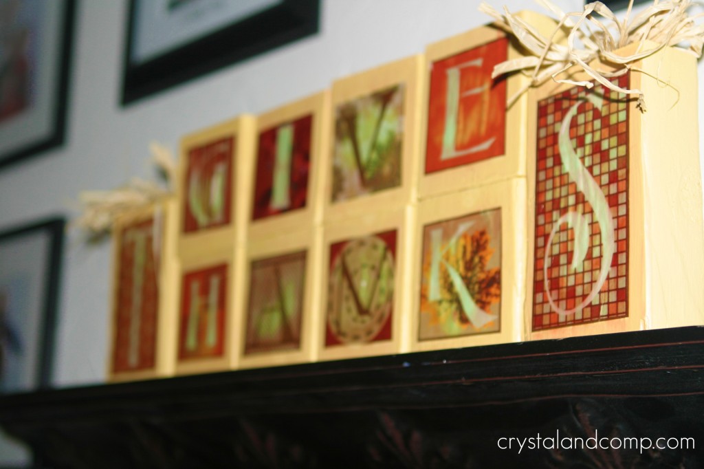 thanksgiving wooden blocks