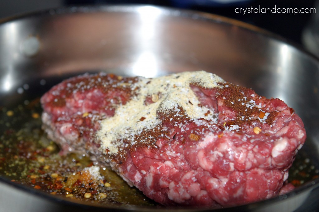 add spices to beef