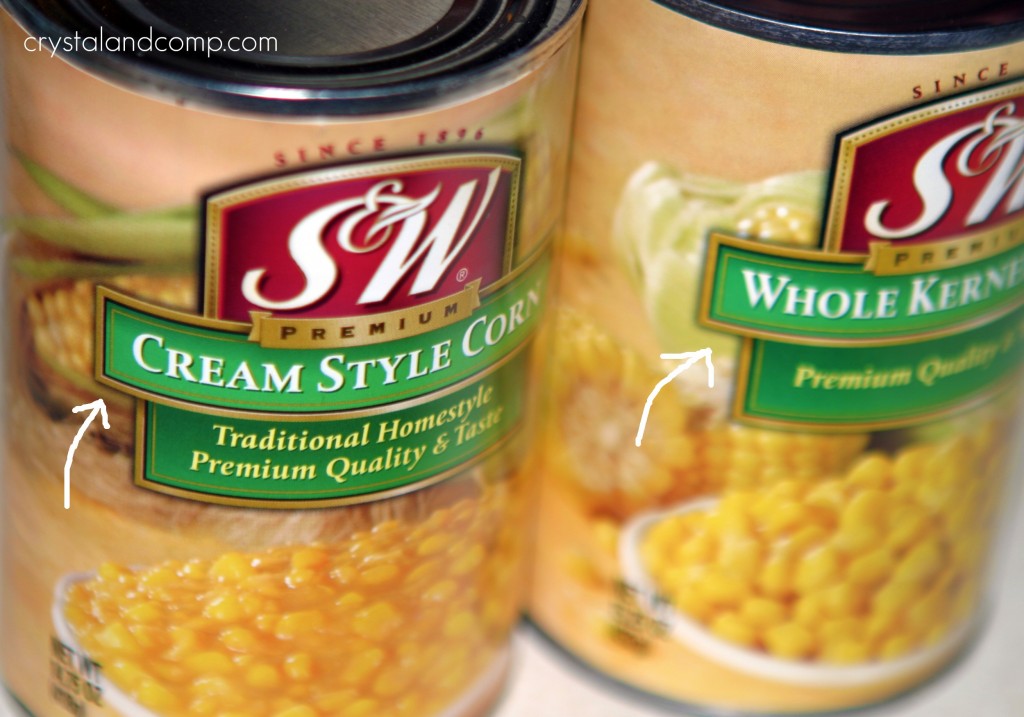 cream corn and whole kernal corn