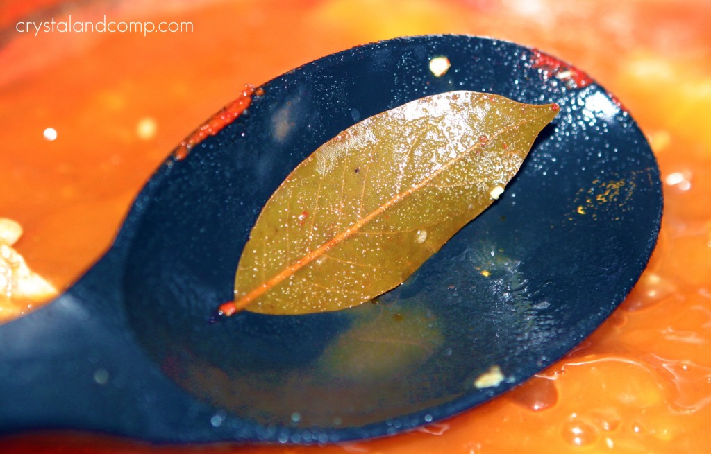 remove the bay leaves