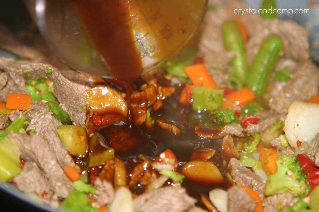 add stir fry sauce