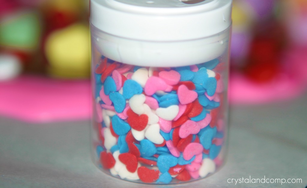 add valentine sprinkles