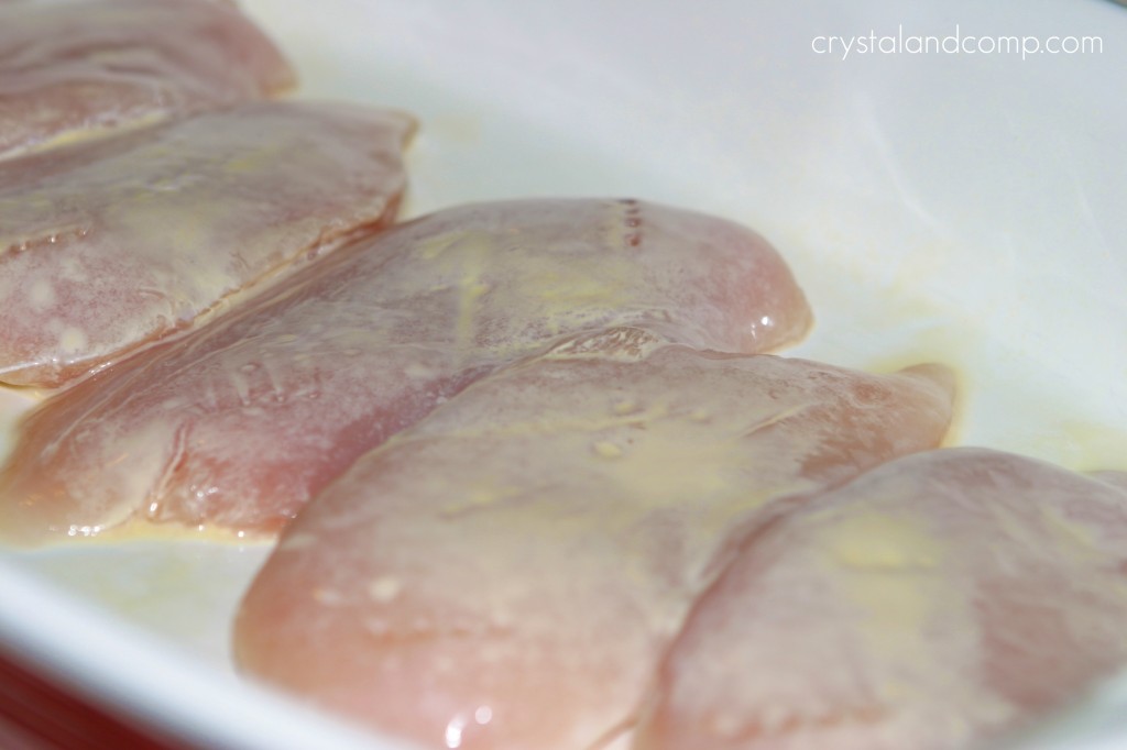 spray chicken breasts with butter