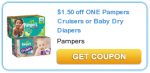 Thumbnail image for Printable Coupons: $1.50 off ONE Pampers Cruisers or Baby Dry Diapers and More Pampers Offers