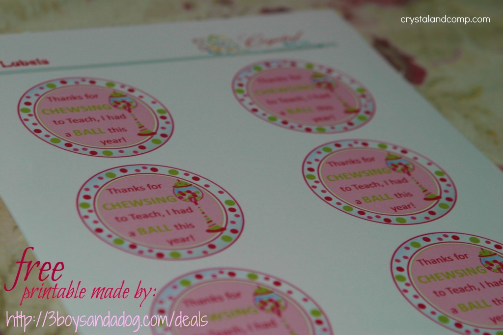 free printable teacher gift