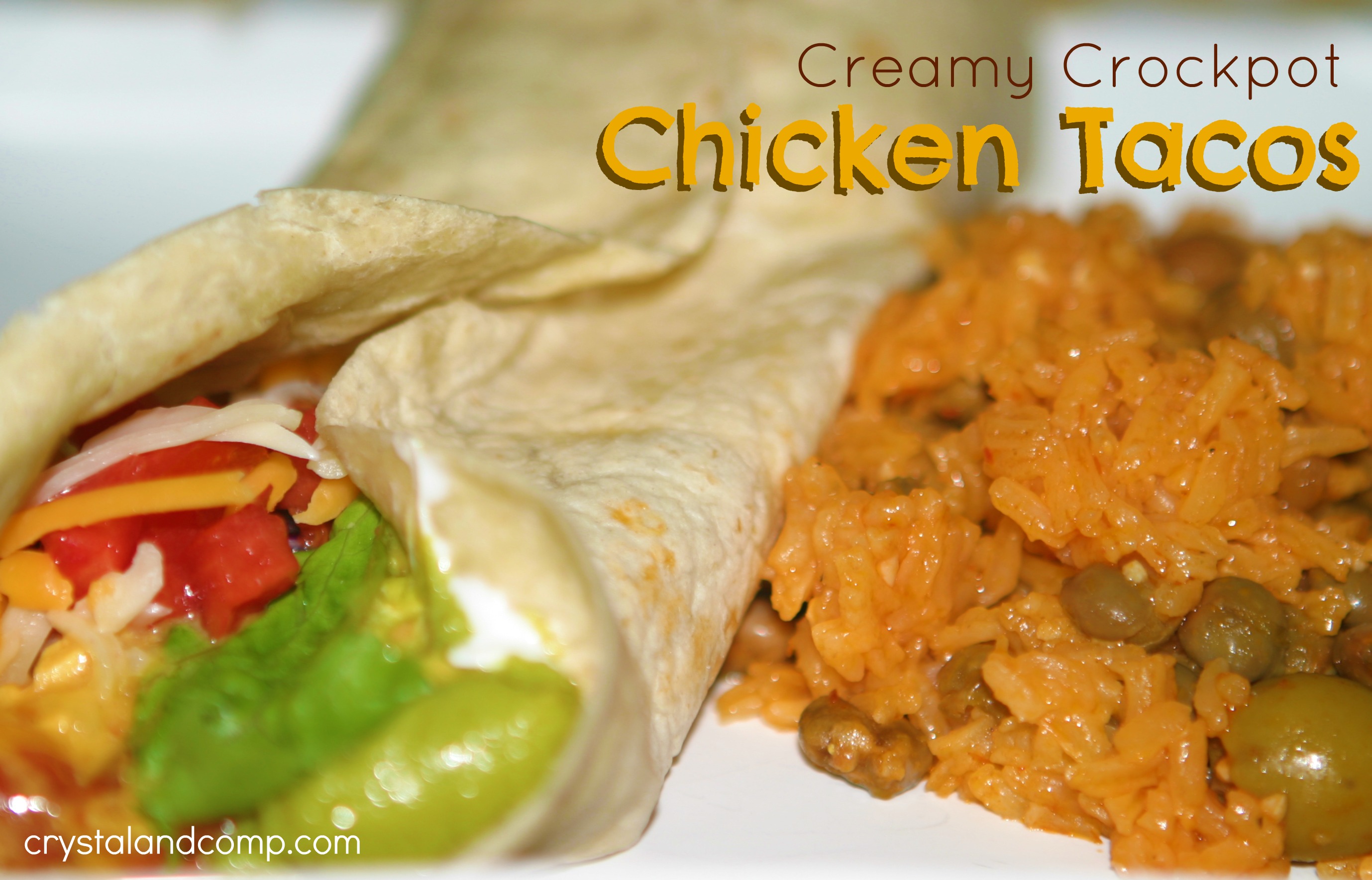Easy Recipes: Creamy Crockpot Chicken Tacos | CrystalandComp.com