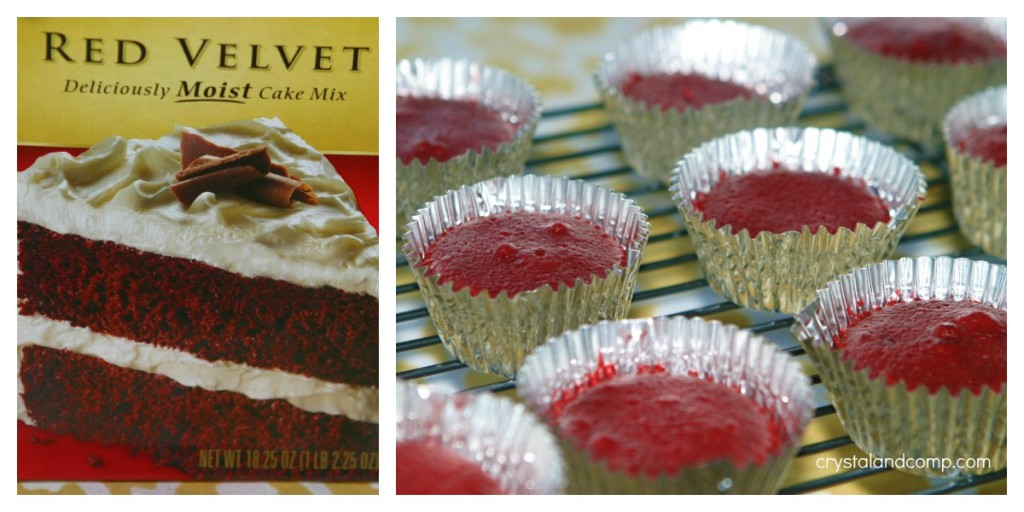 red velvet cupcakes from a box