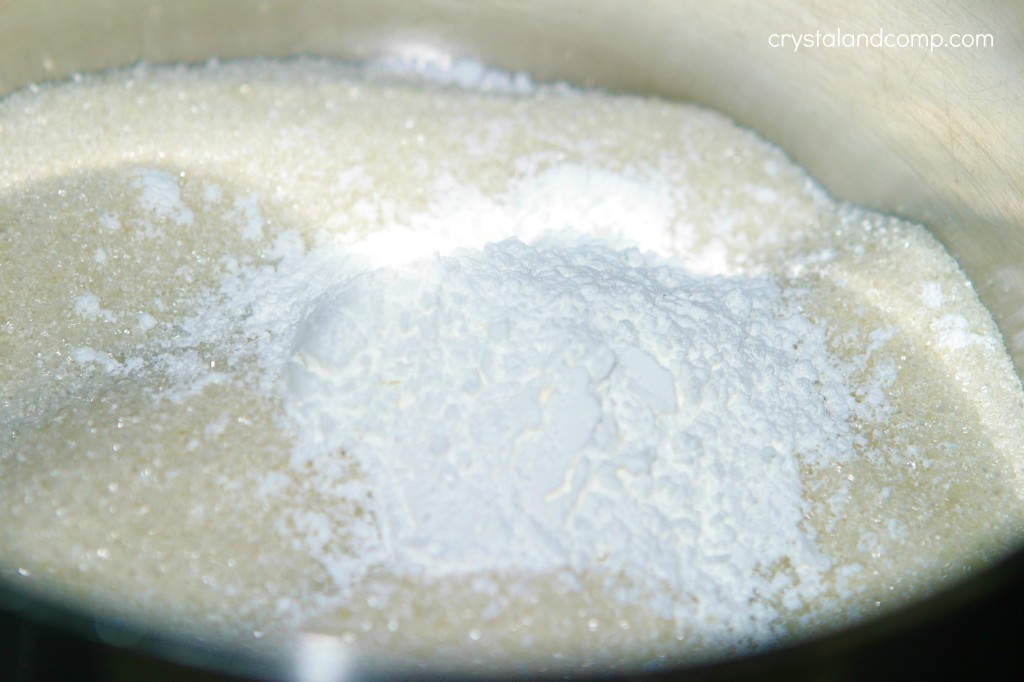 sugar and cornstarch