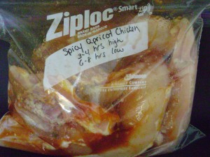 Spicy Apricot Chicken in Freezer Bag