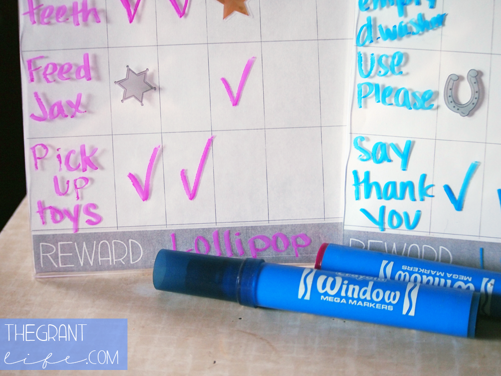 Activities for Kids - Chore Chart Using Window Markers