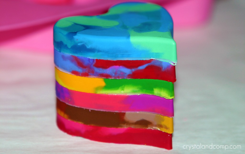 how to make heart crayons