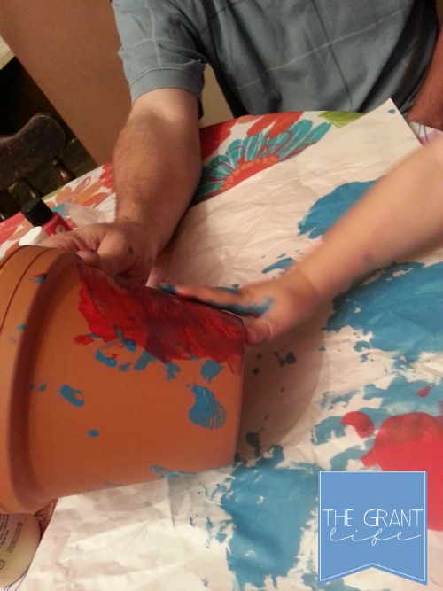 Activities for kids painting flower pots