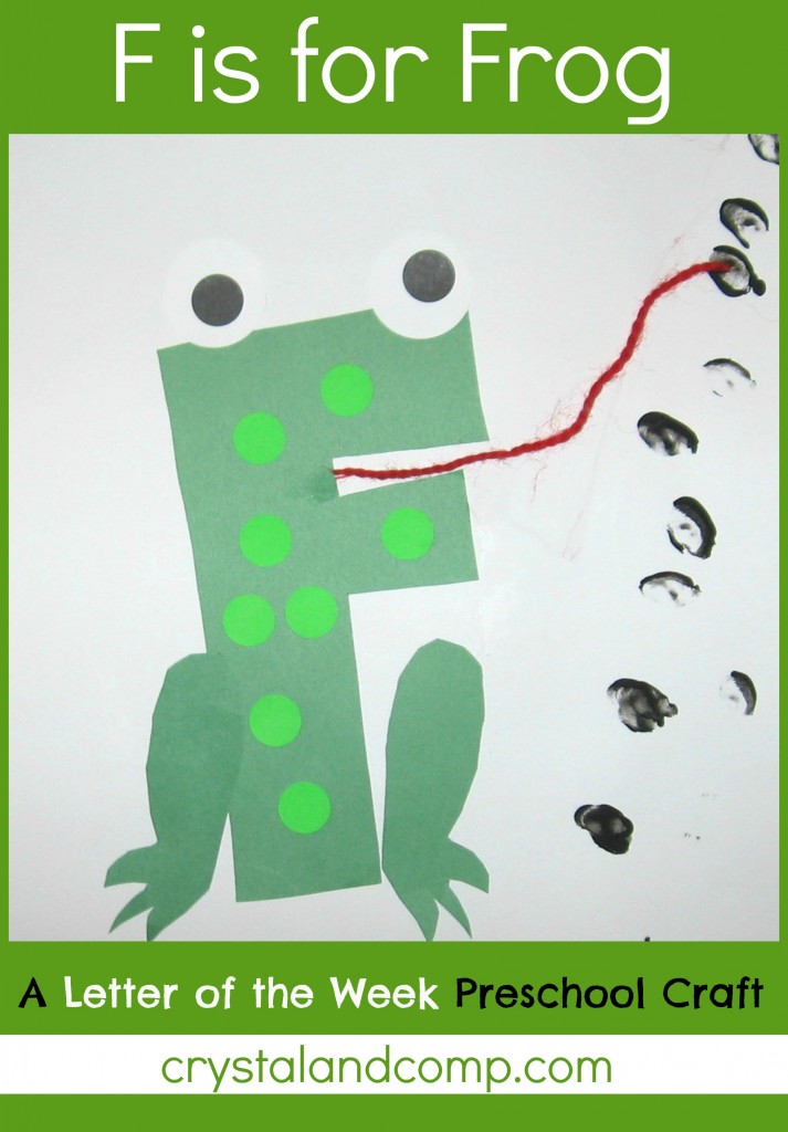 letter of the week craft F is for Frog