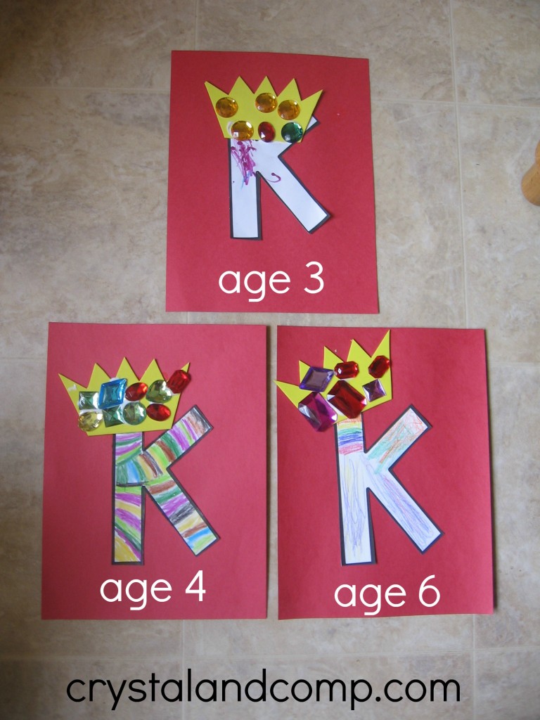 K is for King letter of the week 