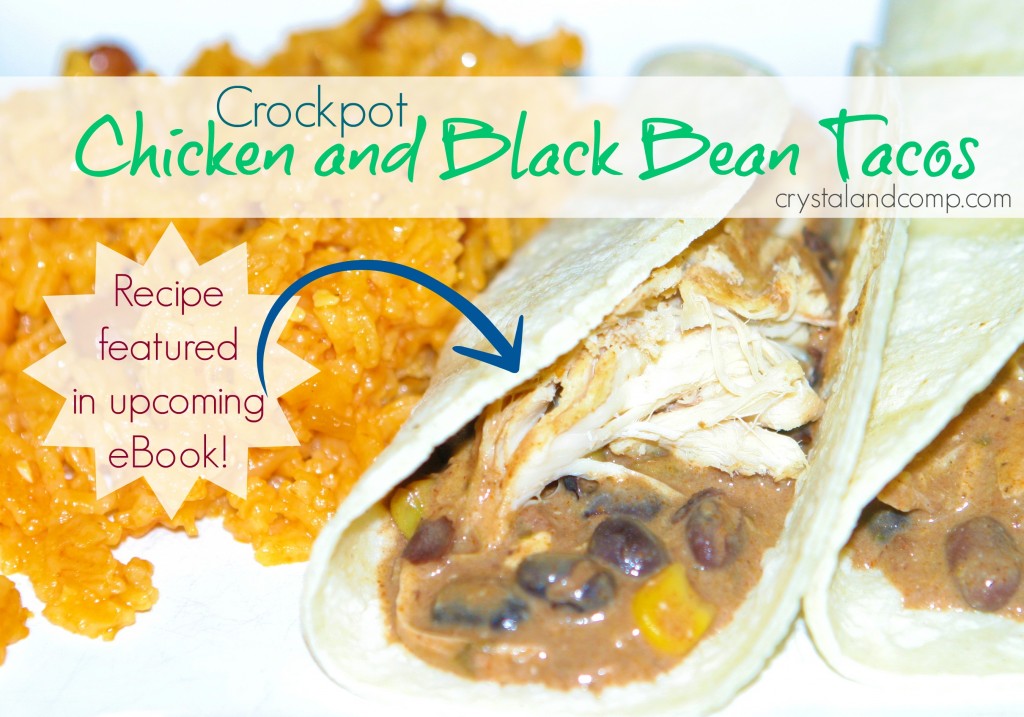 crockpot chicken and black bean tacos