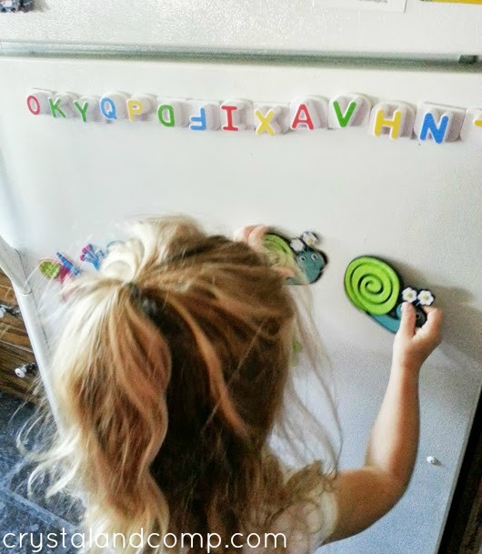 easy diy magnets, great for toddler play