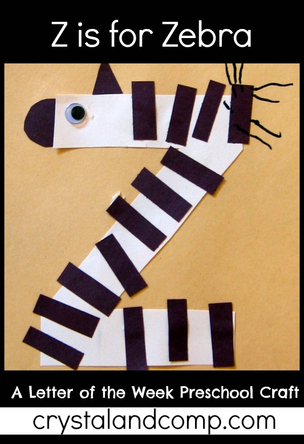 letter of the week preschool crafts: z is for zebra