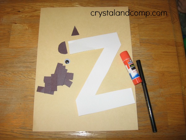 letter of the week preschool crafts: z is for zebra