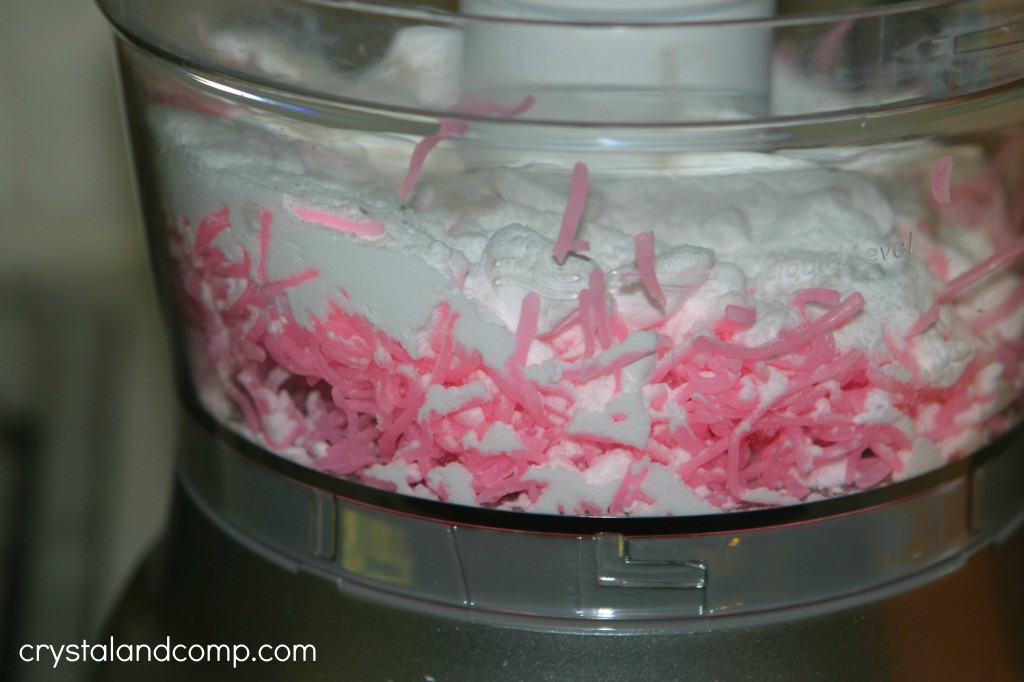 mix zote and baking soda together in the food processor