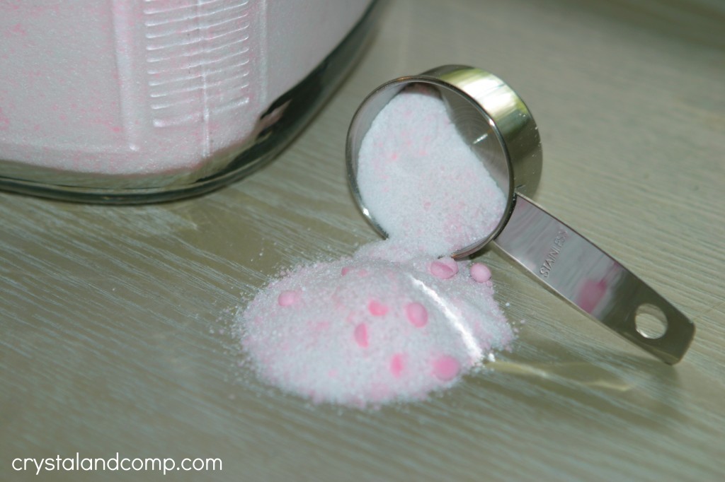 use 2 tbs of homemade powder detergent in one load of laundry